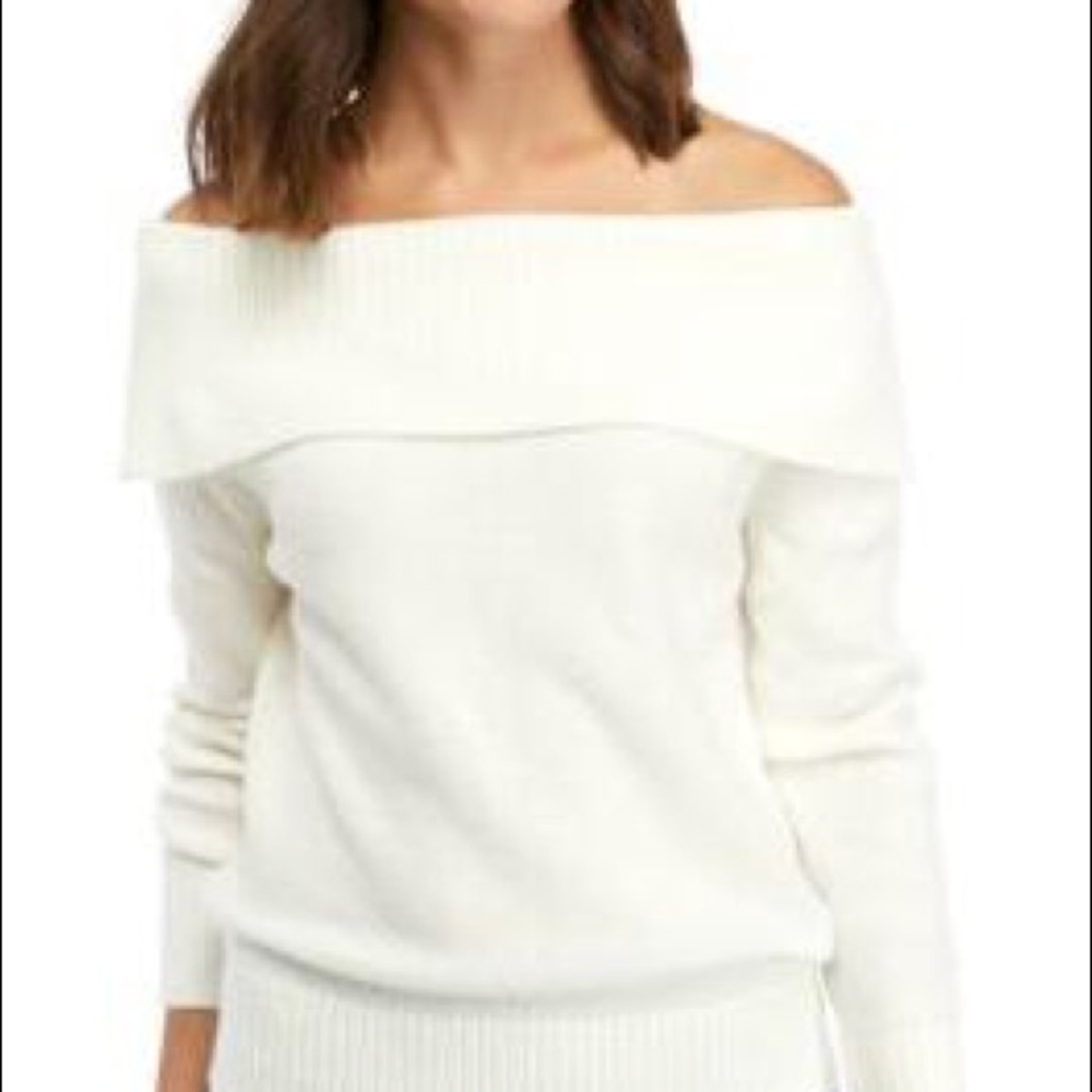 Cream Off the Shoulder Sweater